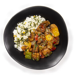 Hot eggplant salad